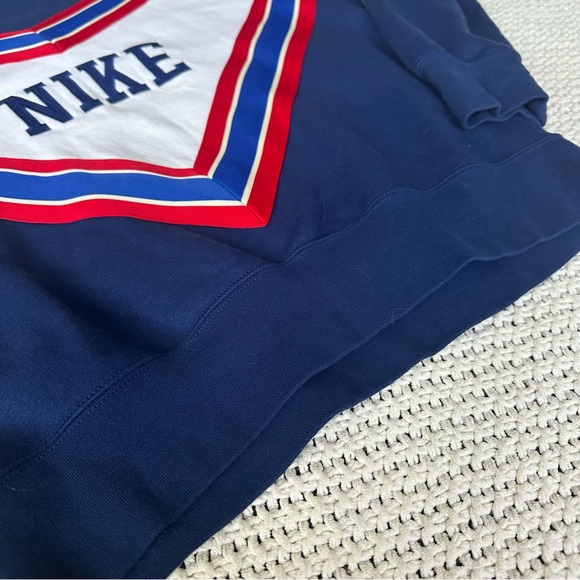 NIKE Retro Sports Women's Fleece Sweatshirt Blue Red White BV2920-492 SNL Sz S - Picture 5 of 10